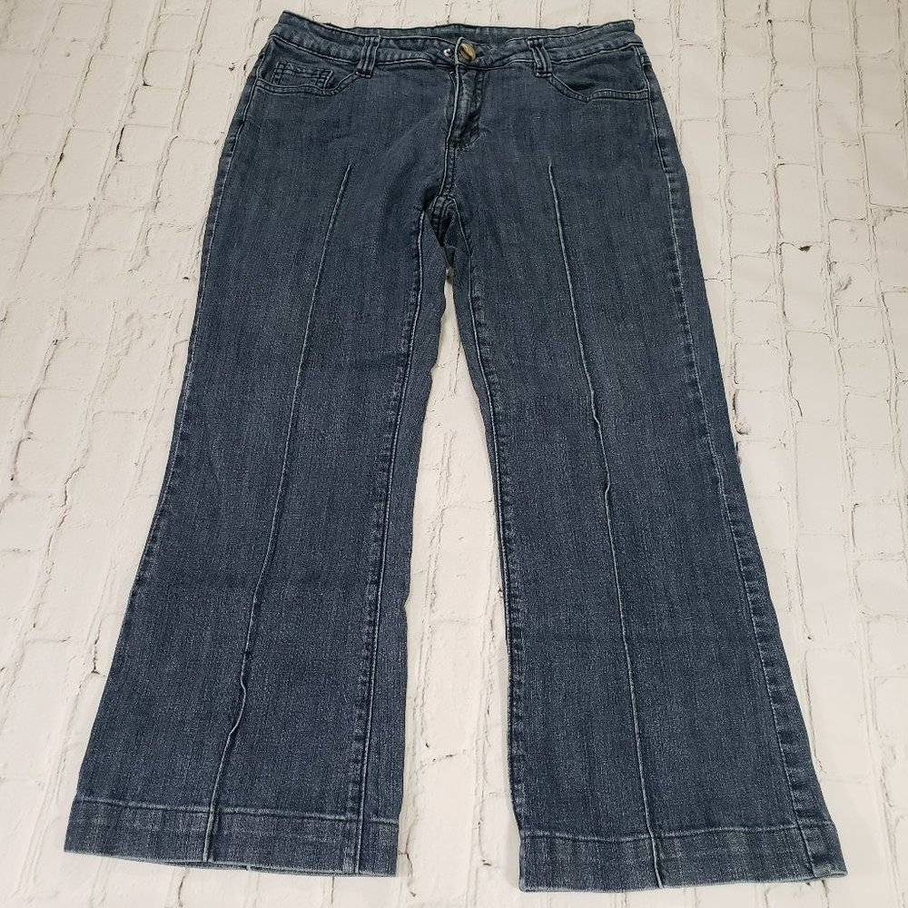AZI Denim Jeans Pintuck Straight Leg Size 10